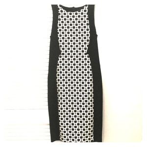 Black and white pencil dress